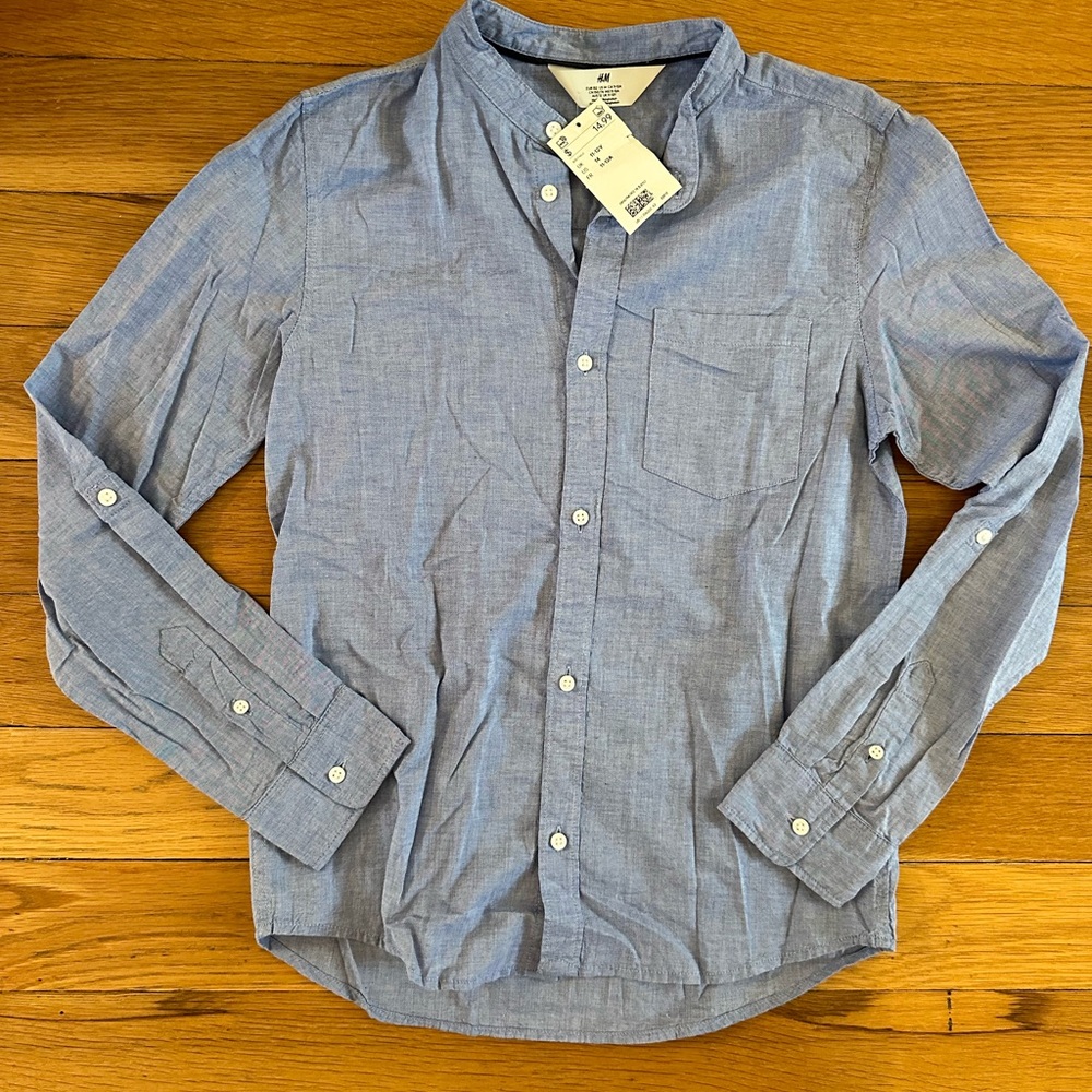 Teen Boy Chambray blue button down